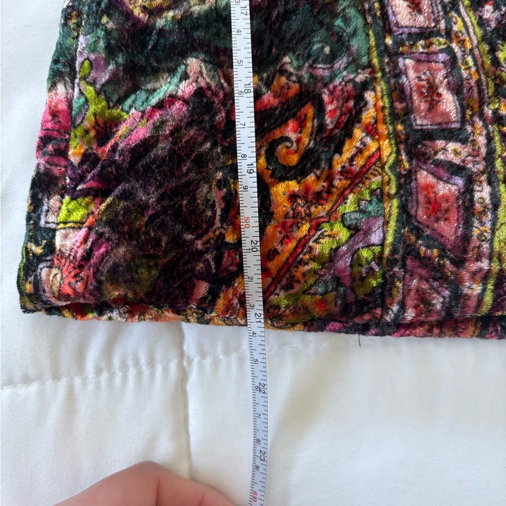90s y2k Retro Velvet Chico's Multicolor Paisley Vest - Picture 8 of 8
